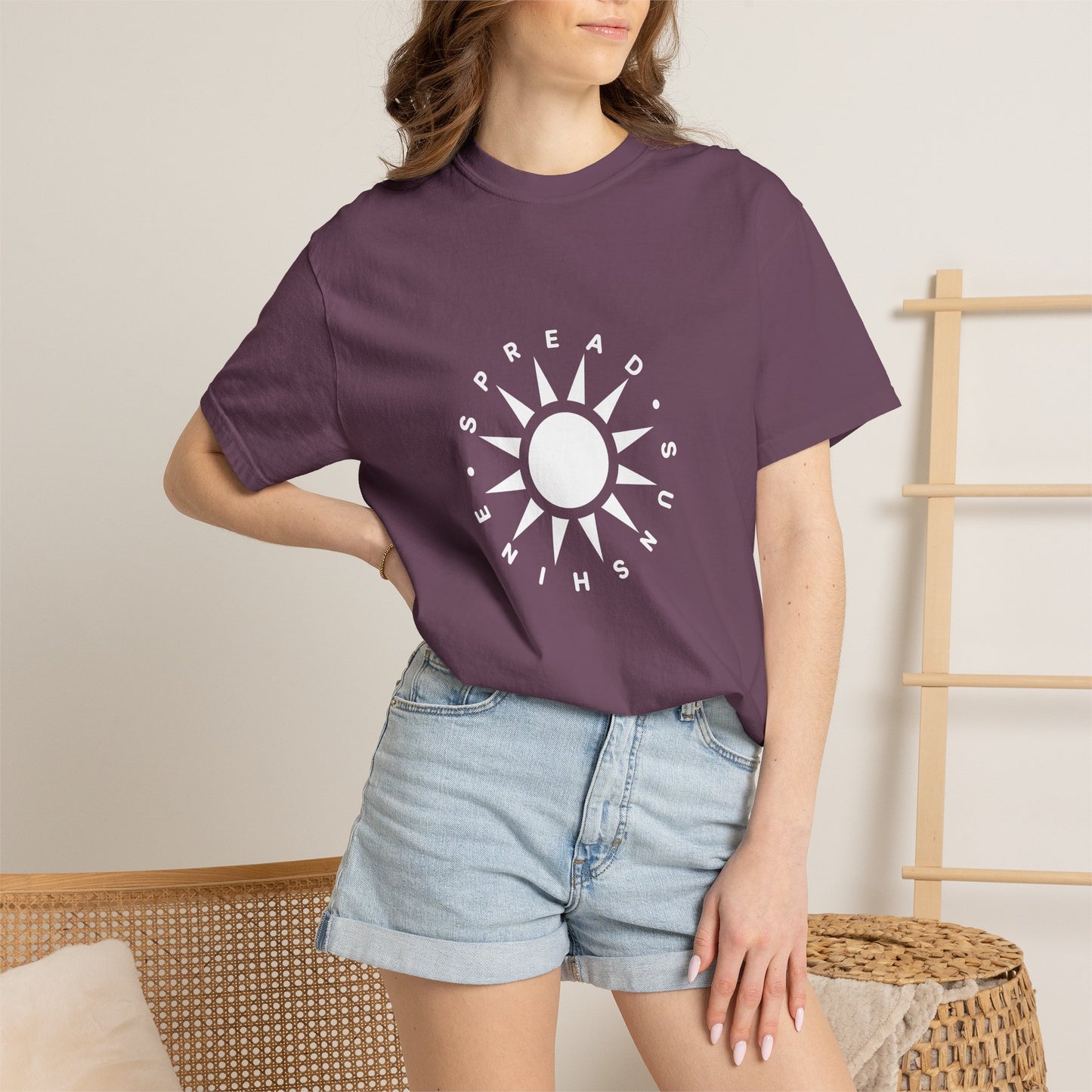 OG "Spread Sunshine" White Sun Graphic T-Shirt White Sun Casual Tee