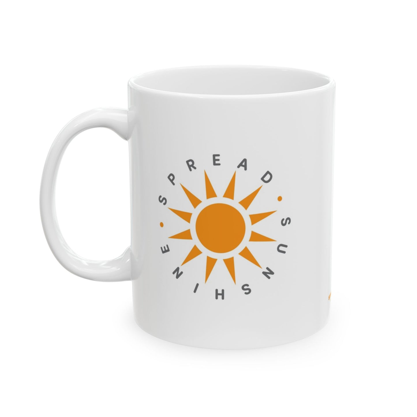 Sun Compass Ceramic Mug — ‘Spread Sunshine’ Inspirational Coffee Cup (11oz & 15oz)