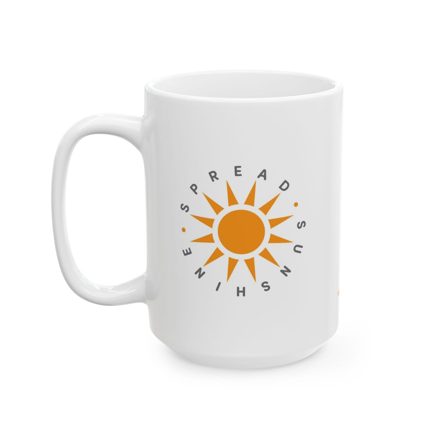 Sun Compass Ceramic Mug — ‘Spread Sunshine’ Inspirational Coffee Cup (11oz & 15oz)