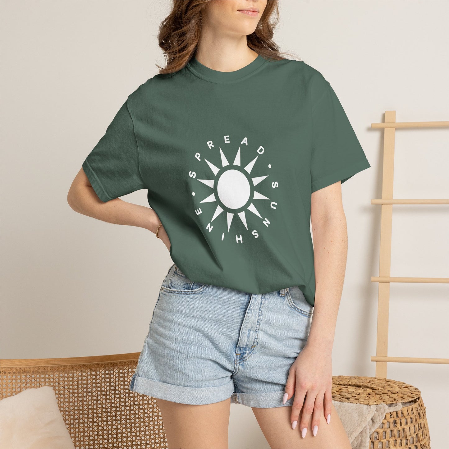 OG "Spread Sunshine" White Sun Graphic T-Shirt White Sun Casual Tee