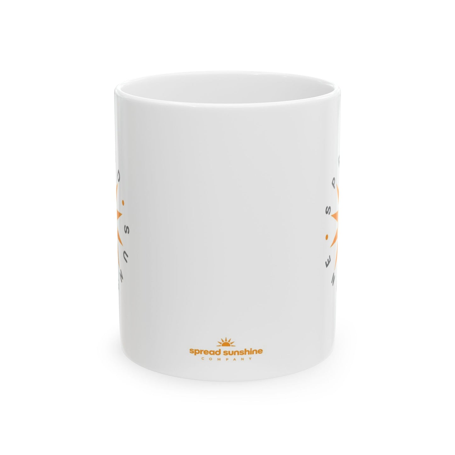 Sun Compass Ceramic Mug — ‘Spread Sunshine’ Inspirational Coffee Cup (11oz & 15oz)