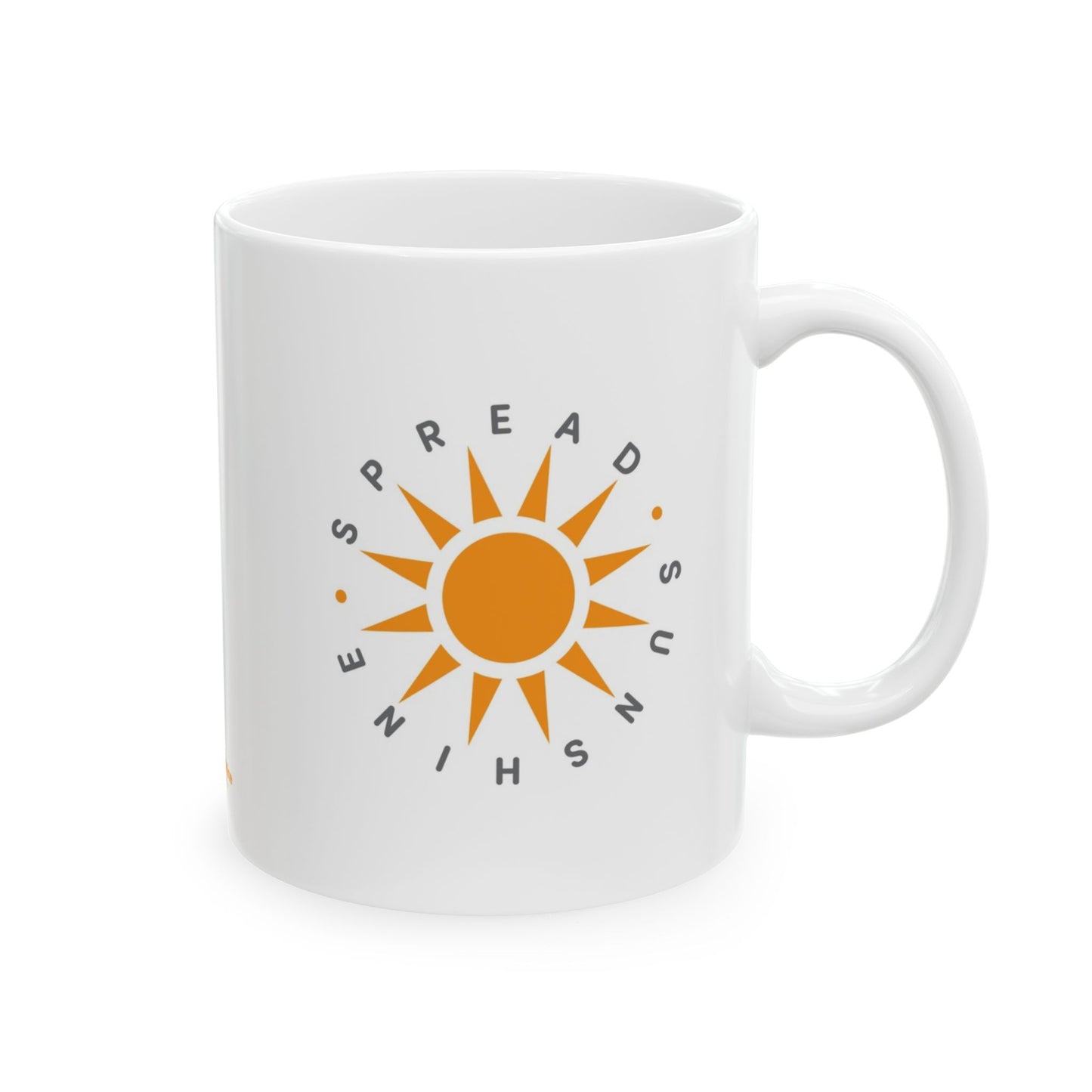 Sun Compass Ceramic Mug — ‘Spread Sunshine’ Inspirational Coffee Cup (11oz & 15oz)