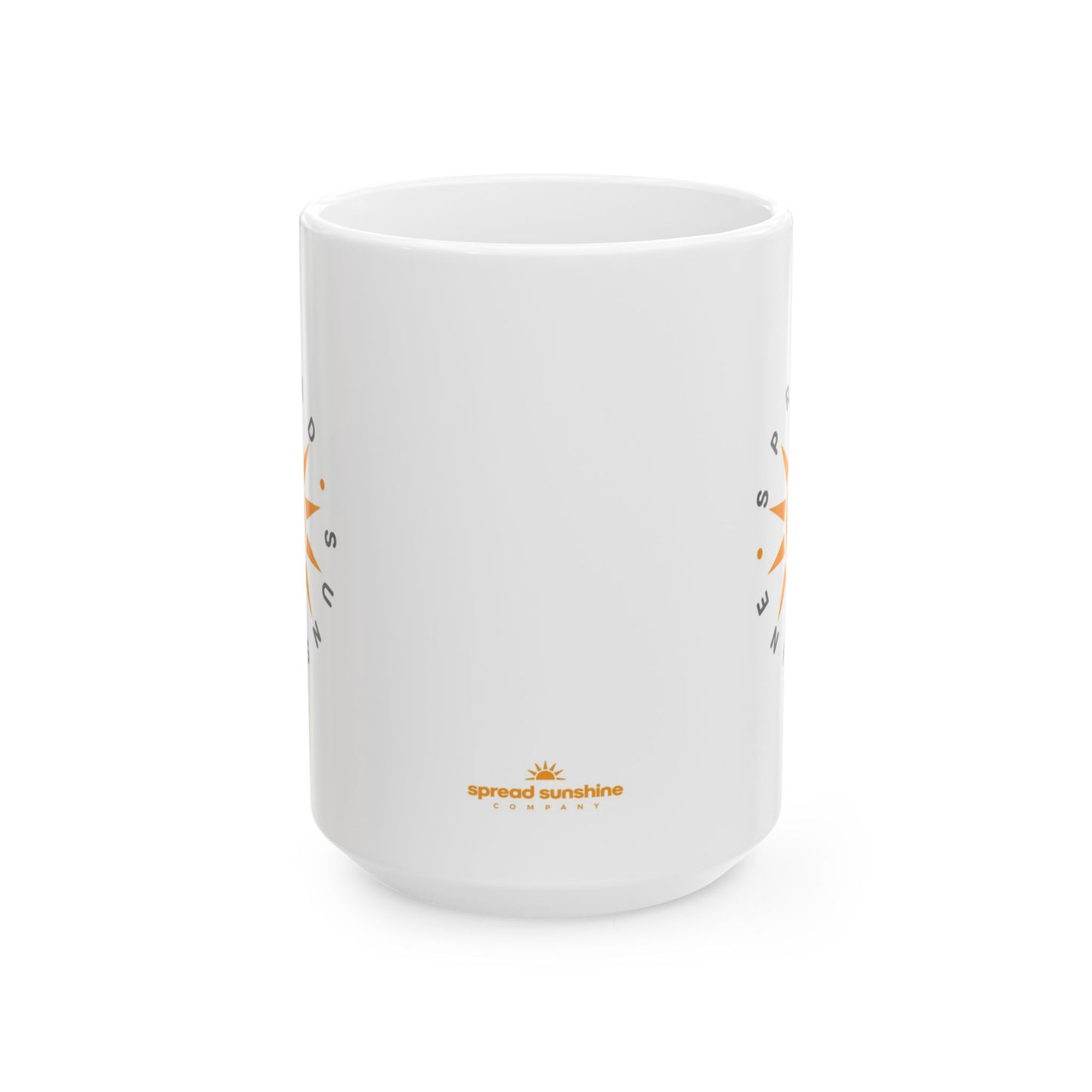 Sun Compass Ceramic Mug — ‘Spread Sunshine’ Inspirational Coffee Cup (11oz & 15oz)