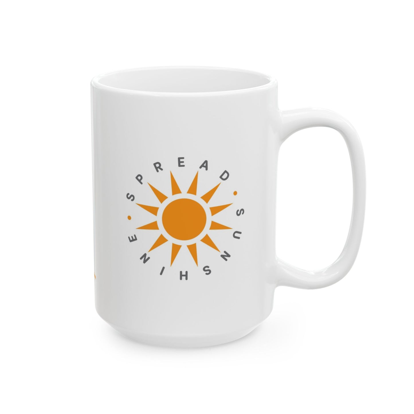 Sun Compass Ceramic Mug — ‘Spread Sunshine’ Inspirational Coffee Cup (11oz & 15oz)